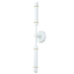 Concorde Wall Sconce - Matte White / Satin Brass