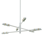 Concorde Chandelier - Matte White / Satin Brass