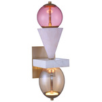 Demi Wall Sconce - Winter Brass / Pink