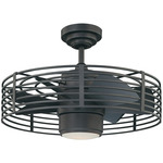 Enclave Ceiling Fan with Light - Natural Iron / Natural Iron