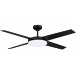 Lopro Ceiling Fan with Light - Black / Black