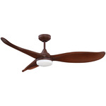 Triax Ceiling Fan with Light - White / Russet Chestnut
