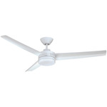 Caprion Ceiling Fan with Light - White / White