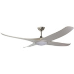 Zephyrus Ceiling Fan with Light - Satin Nickel / Satin Nickel