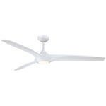 Paladin Ceiling Fan with Light - White / White