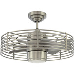 Enclave Ceiling Fan with Light - Satin Nickel / Satin Nickel