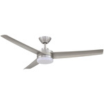 Caprion Ceiling Fan with Light - Satin Nickel / Satin Nickel