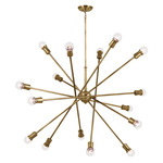 Armstrong Chandelier - Natural Brass