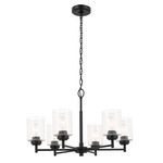Winslow Chandelier - Black / Clear Seeded