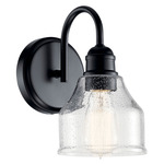 Avery Wall Sconce - Black / Clear Seeded