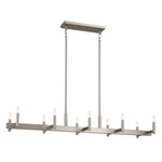 Erzo Linear Chandelier - Satin Nickel