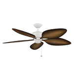 Nani Ceiling Fan - Matte White / Ivory with Walnut