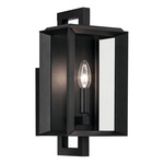 Kroft Outdoor Wall Sconce - Textured Black / Clear