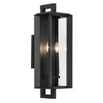 Kroft Outdoor Wall Sconce - Textured Black / Clear