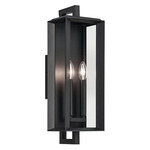 Kroft Outdoor Wall Sconce - Textured Black / Clear