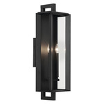 Kroft Outdoor Wall Sconce - Textured Black / Clear