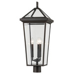 Regence Outdoor Post Light - Olde Bronze / Clear