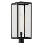 Branner Outdoor Post Light - Textured Black / Clear