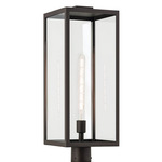 Branner Outdoor Post Light - Olde Bronze / Clear