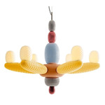 Soft Blown Chandelier - White / Yellow Multicolor