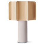 Kactos Table Lamp - White / Natural Beech Wood