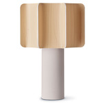 Kactos Table Lamp - White / Natural Beech