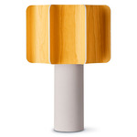 Kactos Table Lamp - White / Yellow Wood