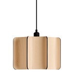 Kactos Pendant - Black / Natural Beech Wood