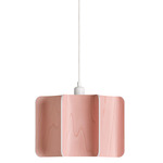 Kactos Pendant - White / Pale Rose Wood