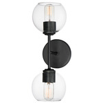 Knox Wall Sconce - Black / Clear