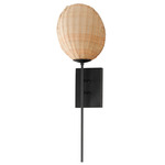 Maldives Wall Sconce - Black / Natural