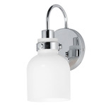 Milk Wall Sconce - Polished Chrome / White