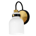 Milk Wall Sconce - Black / Brass / White