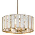 Miramar Chandelier - Aged Brass / Capiz