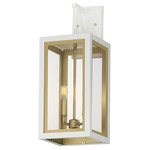 Neoclass Outdoor Wall Light - White / Gold / Clear