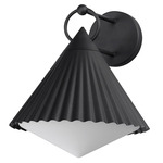 Odette Outdoor Wall Sconce - Black / White