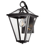 Prism Outdoor Wall Sconce - Black / Clear