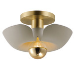 Poppy Ceiling Light - Satin Brass / Silver Gold