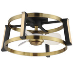 Darling Fandelight WiFi Enabled Fan with Light - Black / Natural Aged Brass / White