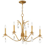 Eden Chandelier - Gold Leaf / Crystal