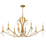 Eden Chandelier - Gold Leaf / Crystal