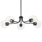 Knox Chandelier - Black / Clear