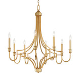 Normandy Chandelier - Gold Leaf