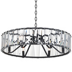 Odeon Chandelier - Black / Crystal