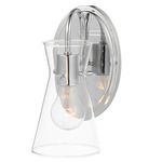 Ava Wall Sconce - Polished Chrome / Clear