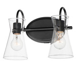 Ava Bathroom Vanity Light - Black / Clear