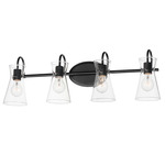 Ava Bathroom Vanity Light - Black / Clear