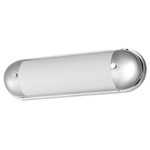 Capsule Bathroom Vanity Light - Polished Chrome / Satin White