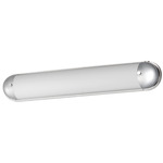 Capsule Bathroom Vanity Light - Polished Chrome / Satin White