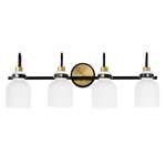 Milk Bathroom Vanity Light - Black / Brass / White